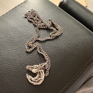 Silver Horse Pendant Necklace